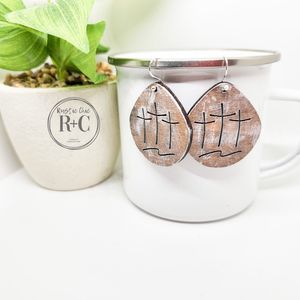 Rustic Chic by Designs By Gaddis3 Crosses Dangle Earrings