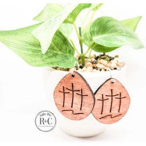 Rustic Chic by Designs By Gaddis3 Crosses Dangle Earrings
