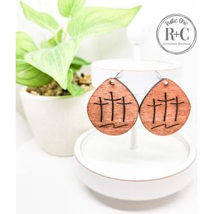 Rustic Chic by Designs By Gaddis3 Crosses Dangle Earrings