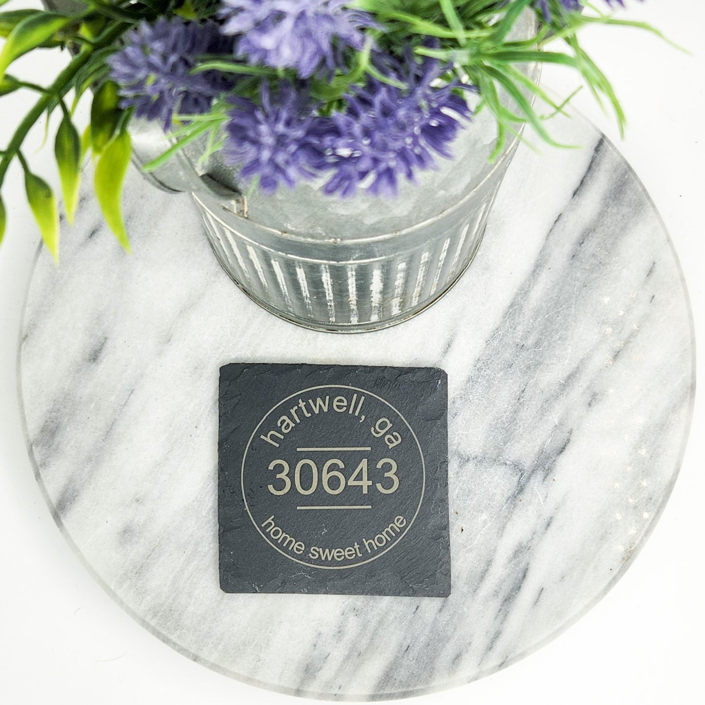 Personalized 4" Slate Coaster – Hometown Pride Edition