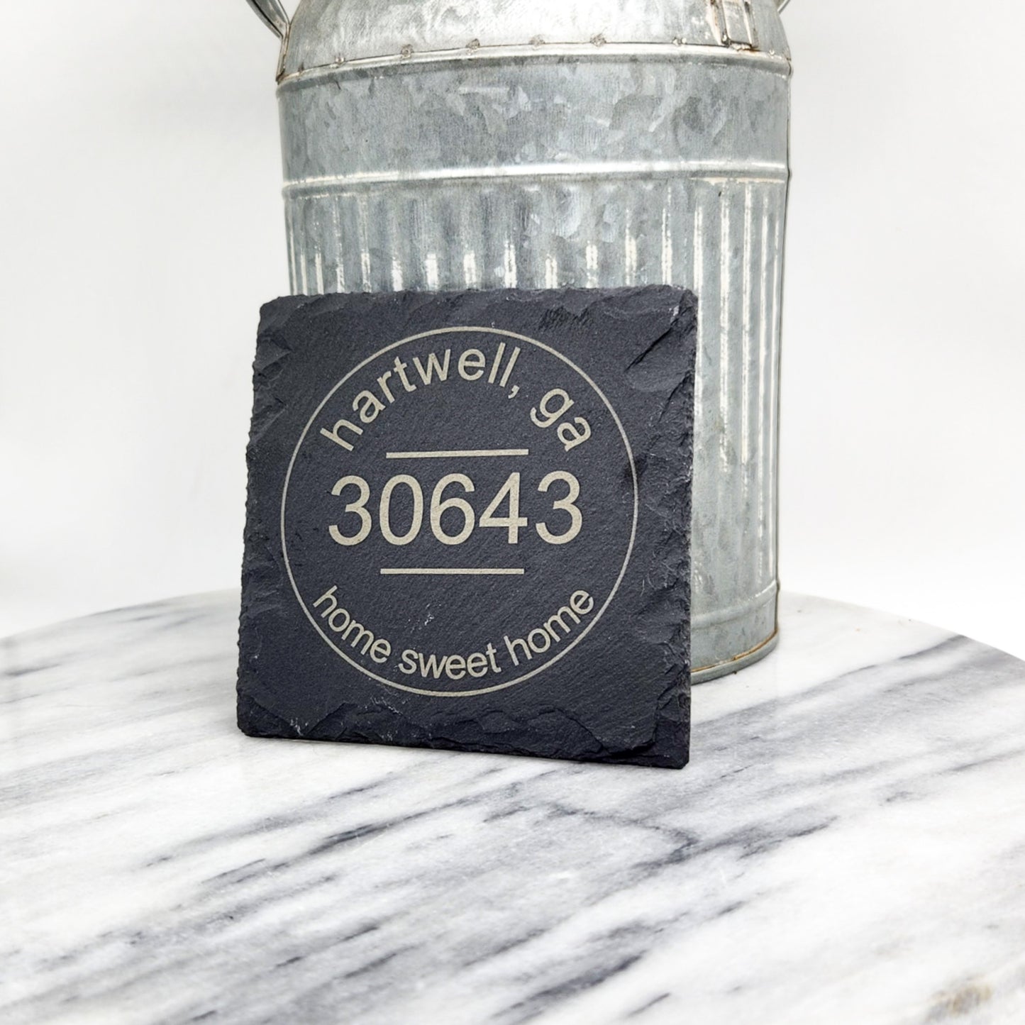 Personalized 4" Slate Coaster – Hometown Pride Edition