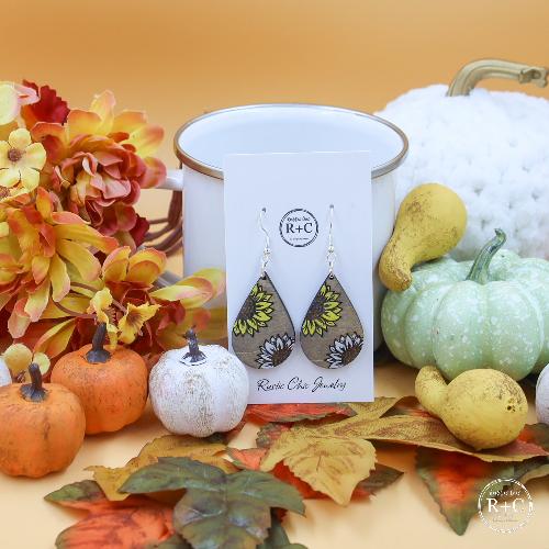 Rustic Chic by Designs By GaddisSunflower Drop Earrings