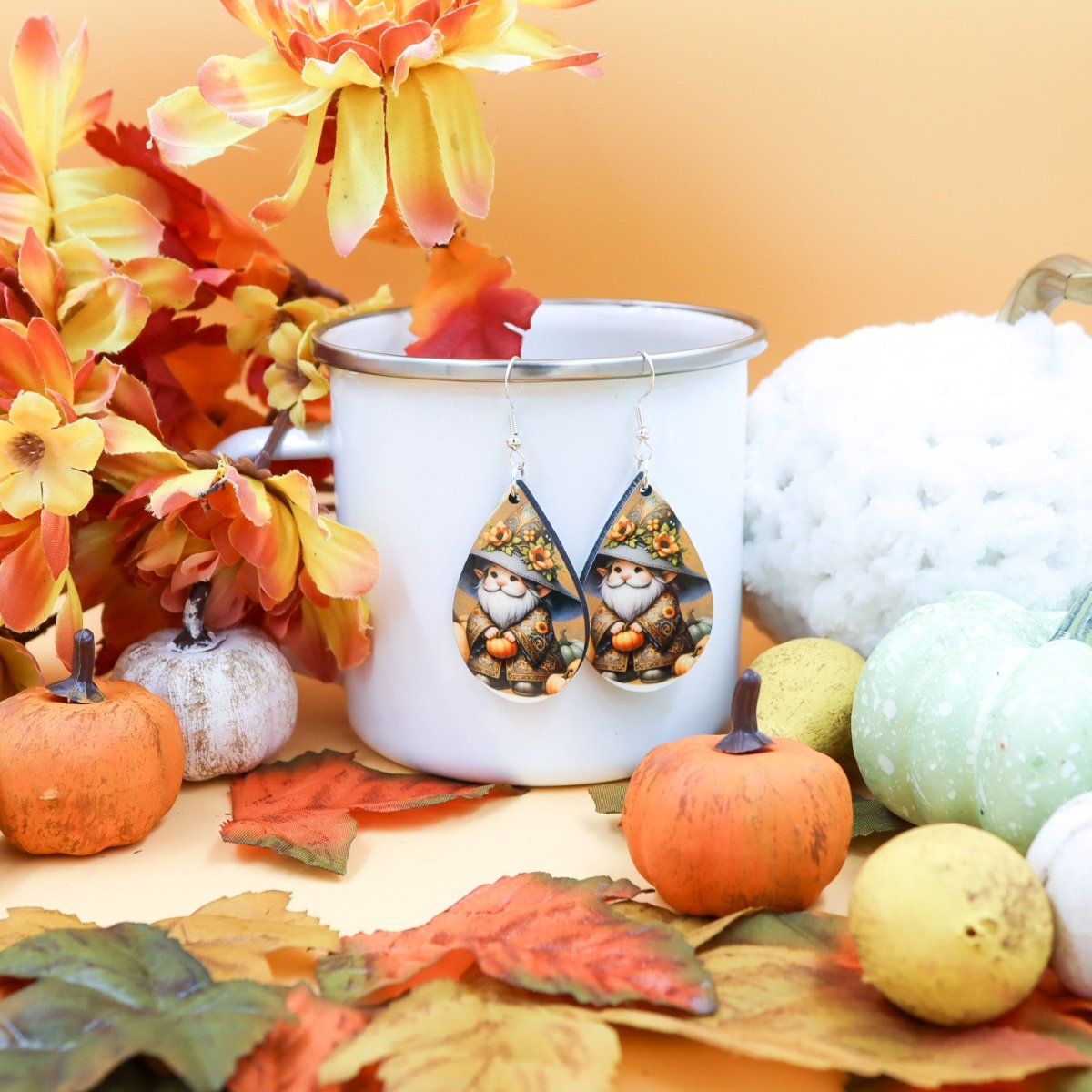 Rustic Chic by Designs By GaddisFall Gnome Teardrop Earrings