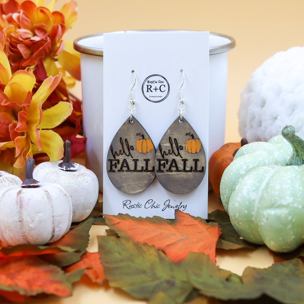 Rustic Chic by Designs By GaddisHello Fall Teardrop Earrings