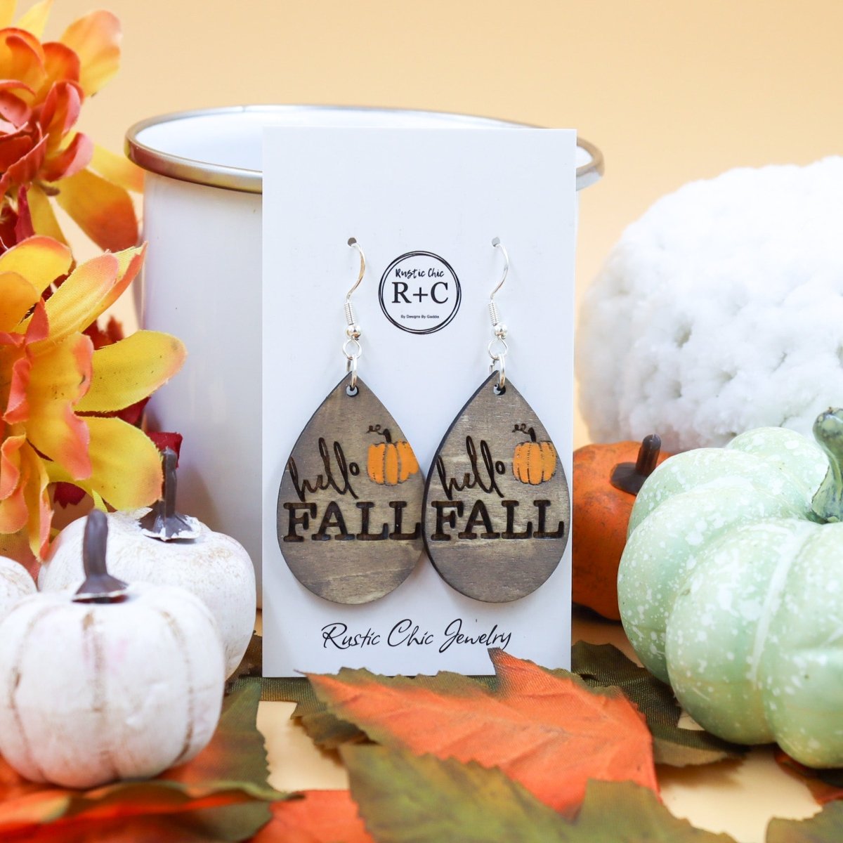 Rustic Chic by Designs By GaddisHello Fall Teardrop Earrings