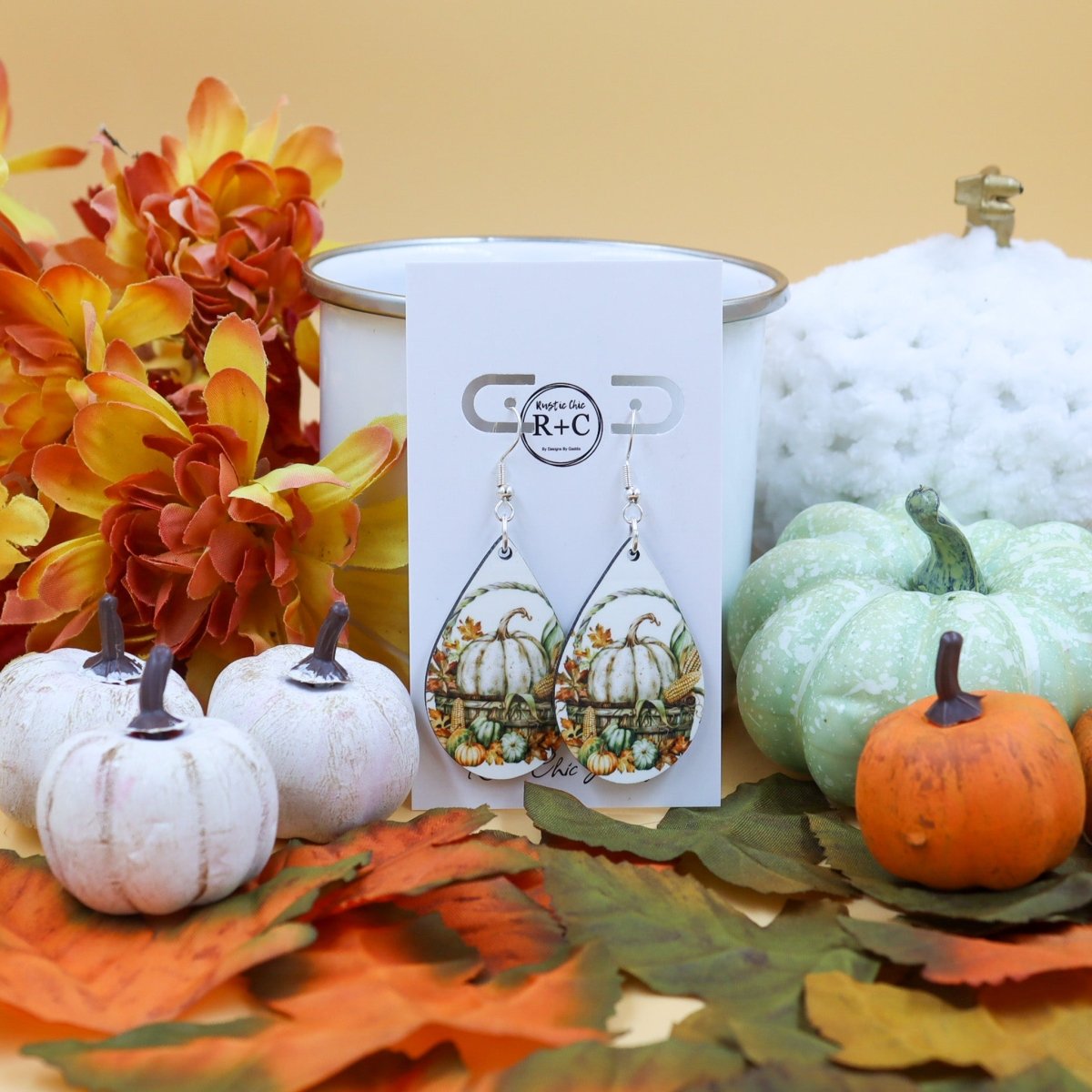 Rustic Chic by Designs By GaddisFall Pumpkin Basket Earrings
