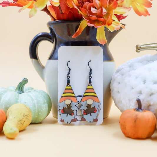 Rustic Chic by Designs By GaddisFall Leaf Gnome Drop Earrings