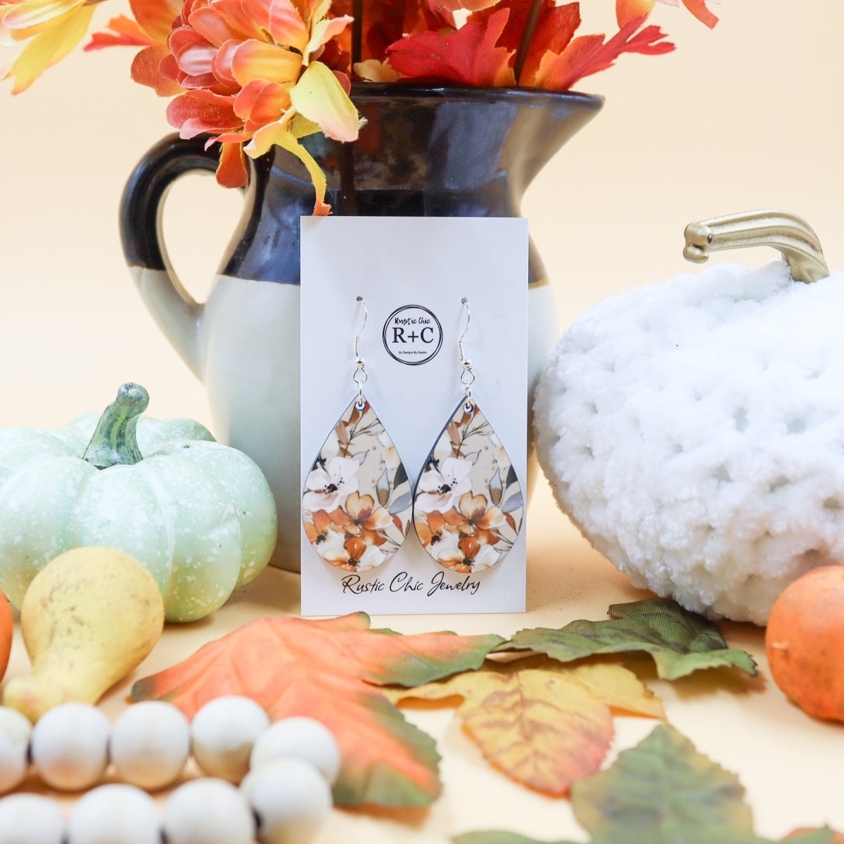 Rustic Chic by Designs By GaddisFall Floral Teardrop Earrings