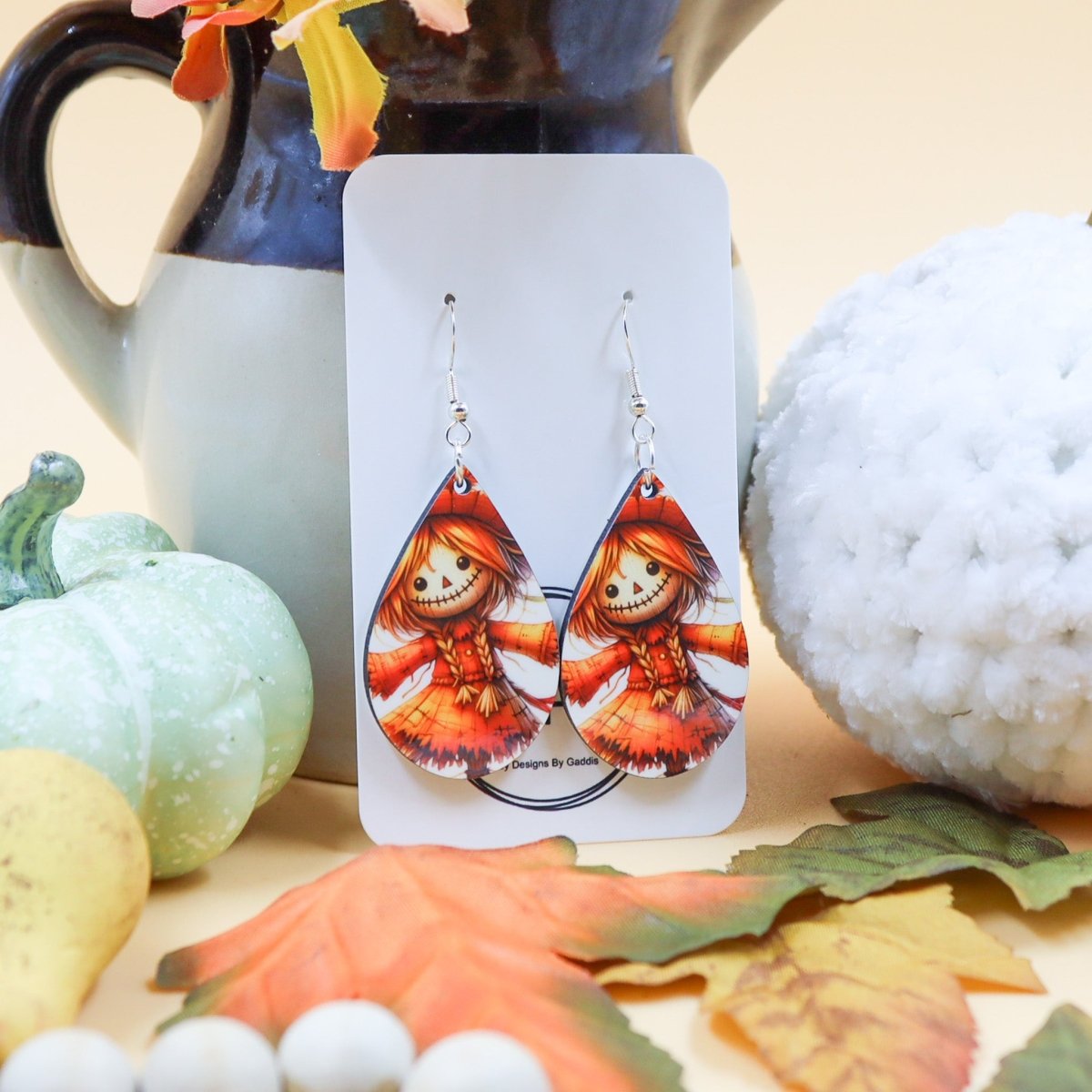 Rustic Chic by Designs By GaddisFall Scarecrow Teardrop Earrings