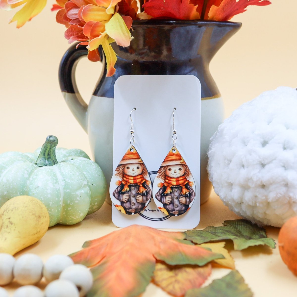 Rustic Chic by Designs By GaddisFall Scarecrow Teardrop Earrings