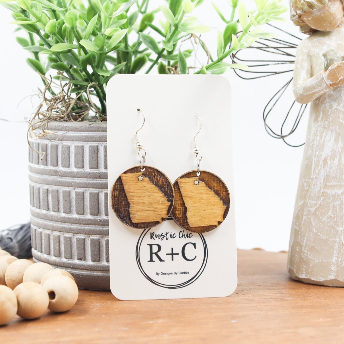 Rustic Chic by Designs By GaddisGeorgia Round Dangle Earrings