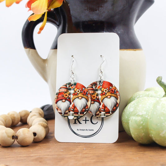 Rustic Chic by Designs By GaddisFall Gnome Round Drop Earrings
