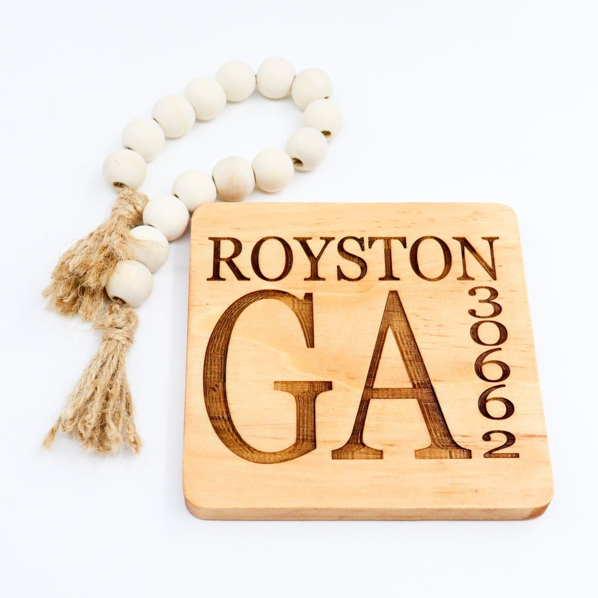 Rustic Chic by Designs By GaddisPersonalized Hometown Wood Coaster