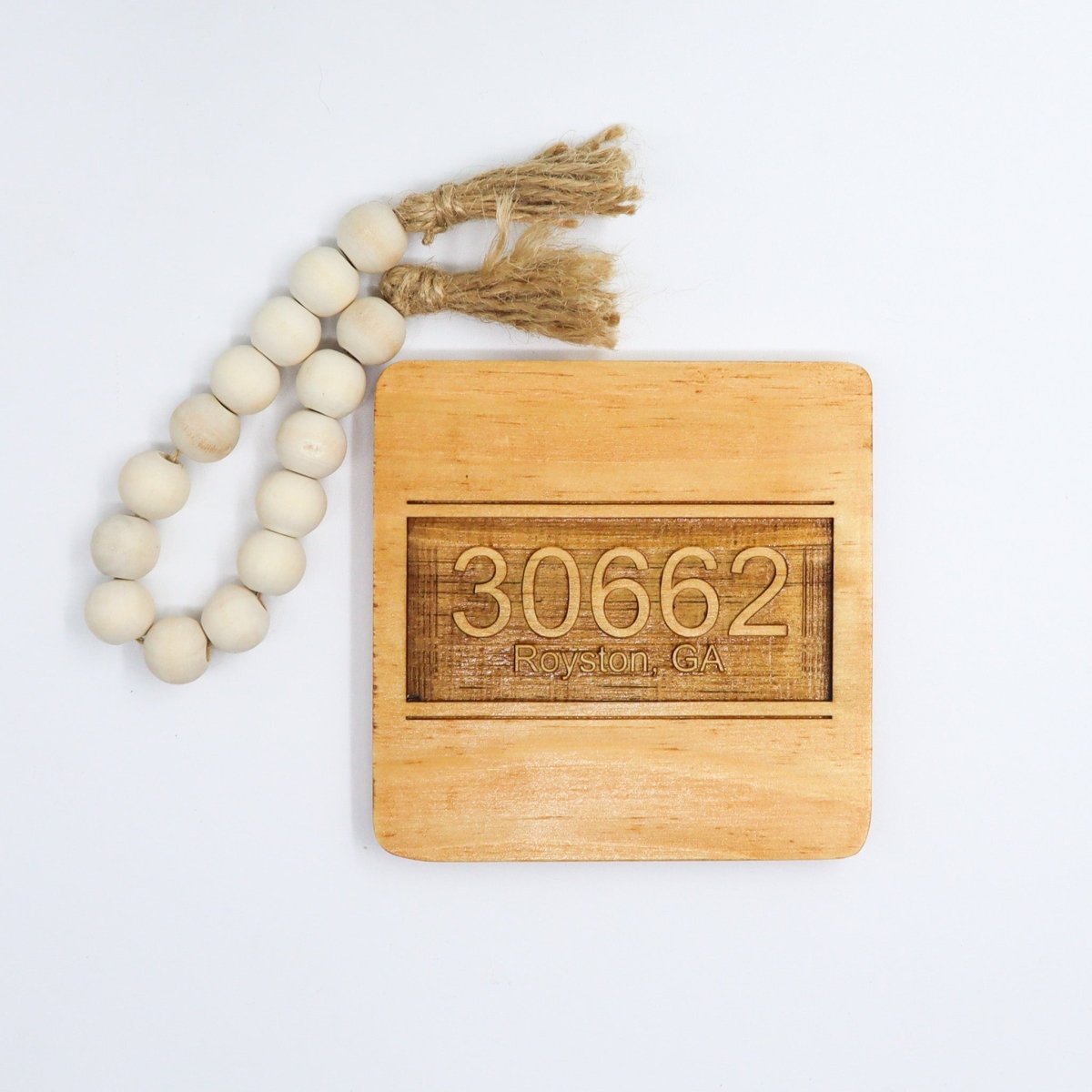 Rustic Chic by Designs By GaddisPersonalized Hometown Wood Coaster