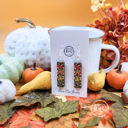 Rustic Chic by Designs By GaddisFall Leaves Bar Dangle