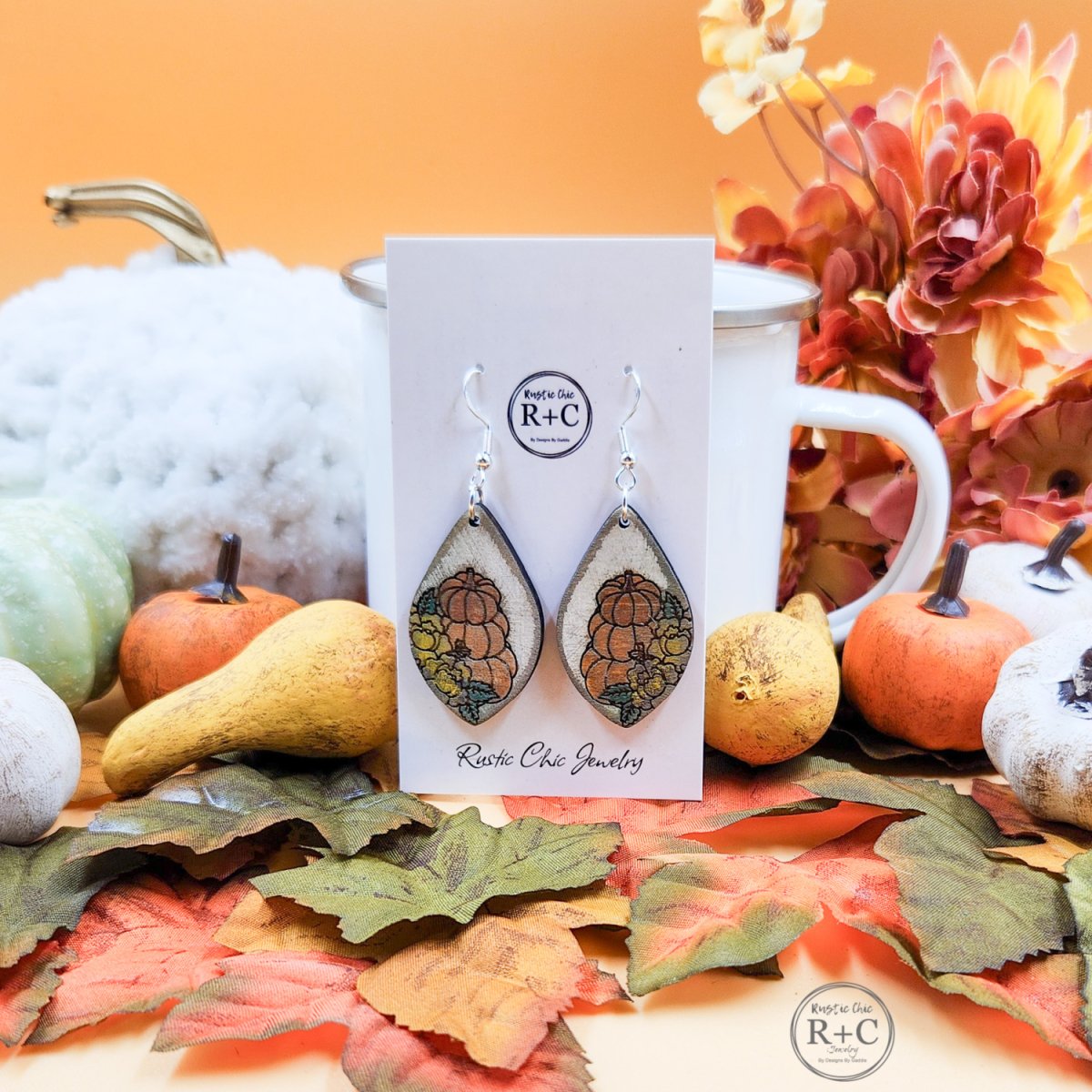 Rustic Chic by Designs By GaddisPumpkin Teardrop Earrings