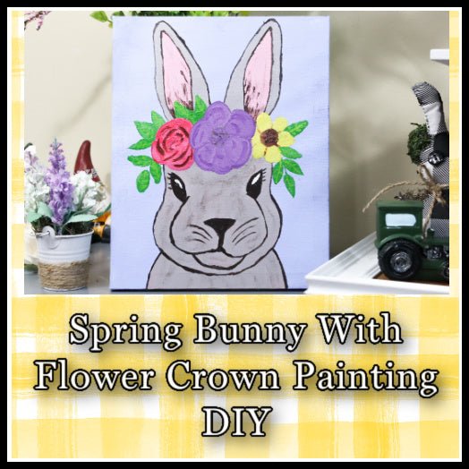 Easy Spring Decor Bunny Painting | Easy Easter Bunny Painting - Rustic Chic by Designs By Gaddis