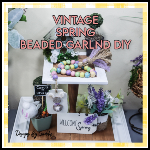 Spring Beaded Garland DIY Tutorial with Colorful Stained Beads