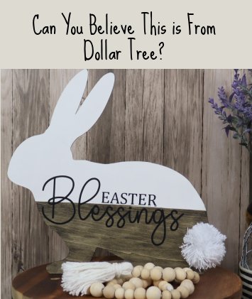 Dollar Tree DIY | Adorable Two Tone Bunny - Rustic Chic by Designs By Gaddis