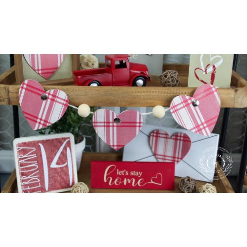 How to Create a Valentine's Day Banner for a Tier Tray, or Shelf. - Rustic Chic by Designs By Gaddis