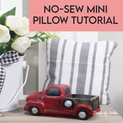 No Sew Mini Pillow - Rustic Chic by Designs By Gaddis