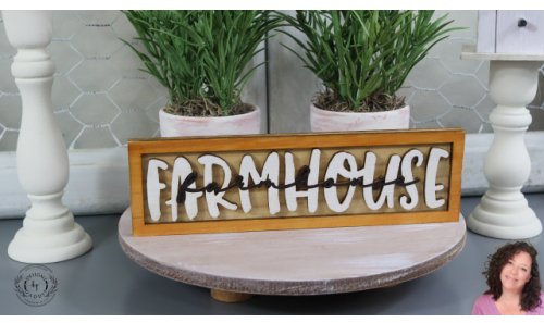 Laser Cut Farmhouse Sign - Rustic Chic by Designs By Gaddis