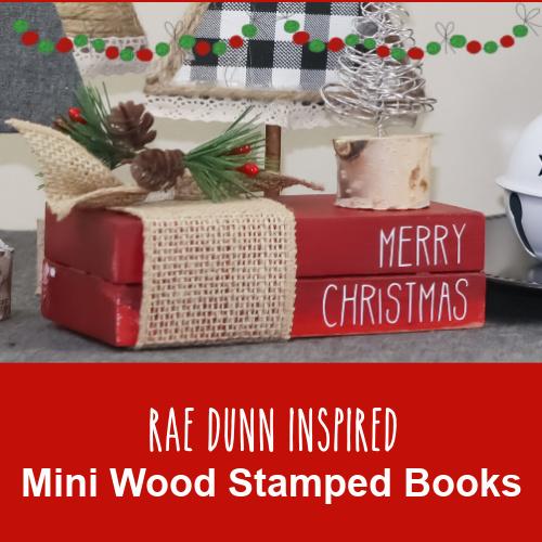 DIY Christmas Decor | Mini Wood Stacked Books | How To | Designs By Gaddis