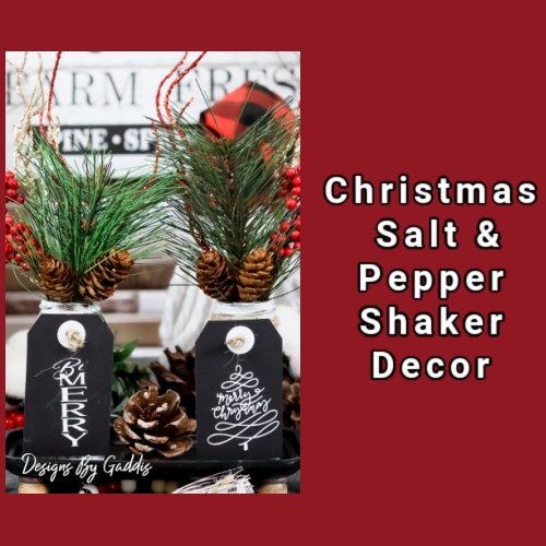Farmhouse Christmas Salt & Pepper Shaker Set DIY | Designs By Gaddis