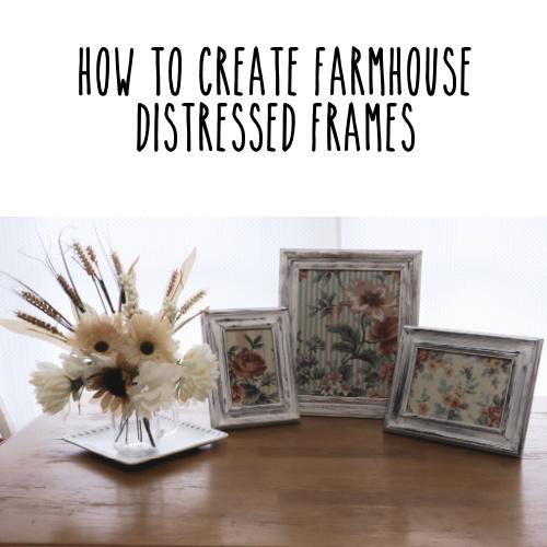 How to Create Distressed Frame with Fabric Inserts - Rustic Chic by Designs By Gaddis