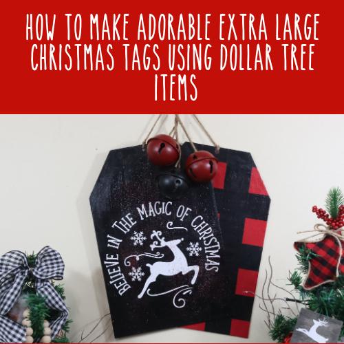 How to Make a Dollar Tree Christmas Sign DIY | 2 Farmhouse Christmas DIY Signs for Beginners - Rustic Chic by Designs By Gaddis