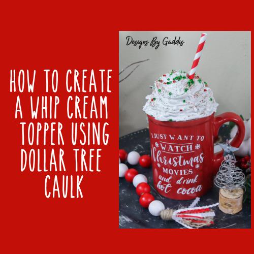 Whipped Cream Mug Topper | Hot Cocoa Bar Decor | Mug Topper | Designs By Gaddis