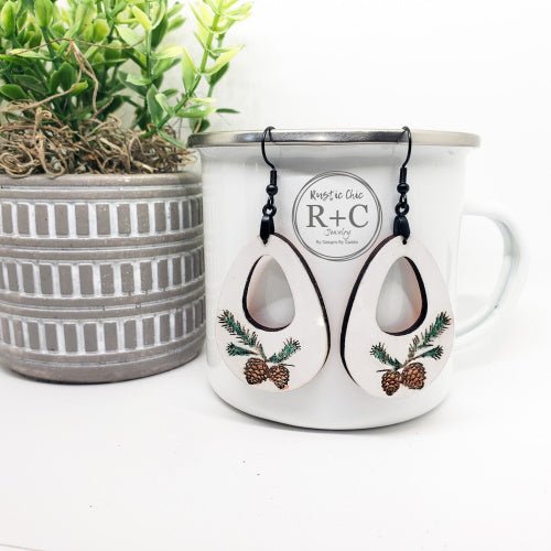 Rustic Chic by Designs By GaddisPine Cone Hoops