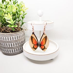 Butterfly Teardrop Dangle Earrings