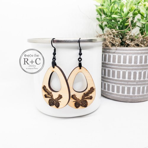 Rustic Chic by Designs By GaddisPine Cone Hoops