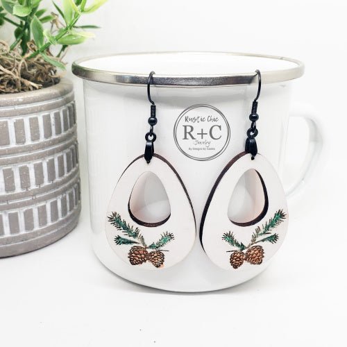 Rustic Chic by Designs By GaddisPine Cone Hoops