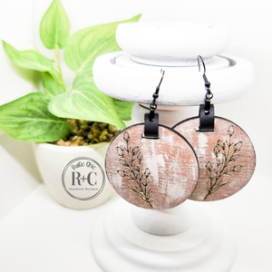Floral Bouquet Dangle Earrings (Round)