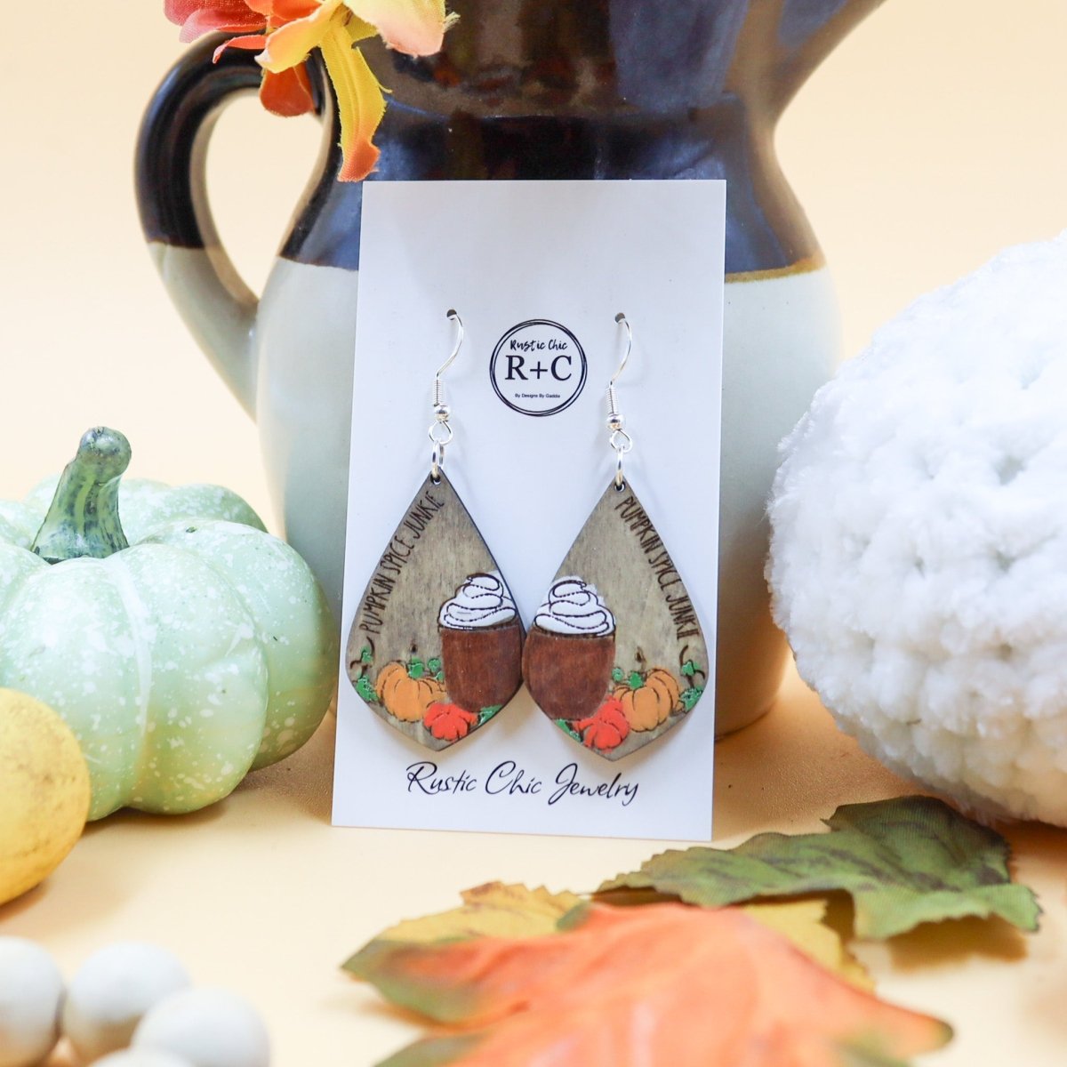 Rustic Chic by Designs By GaddisPumpkin Spice Junkie Teardrop Earrings