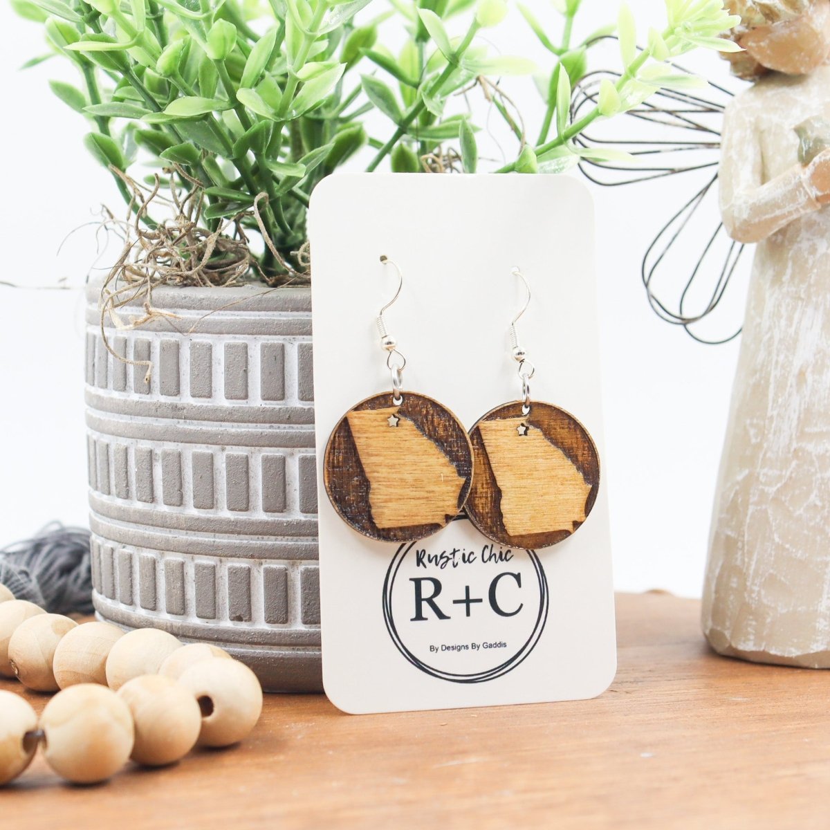 Rustic Chic by Designs By GaddisGeorgia Round Dangle Earrings