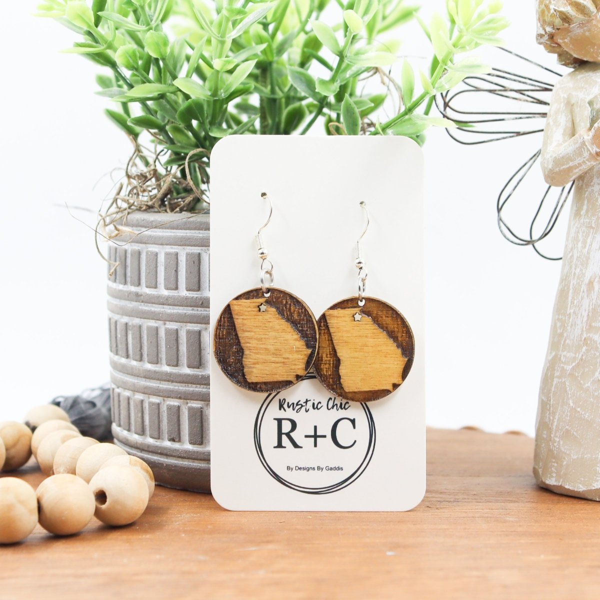 Rustic Chic by Designs By GaddisGeorgia Round Dangle Earrings