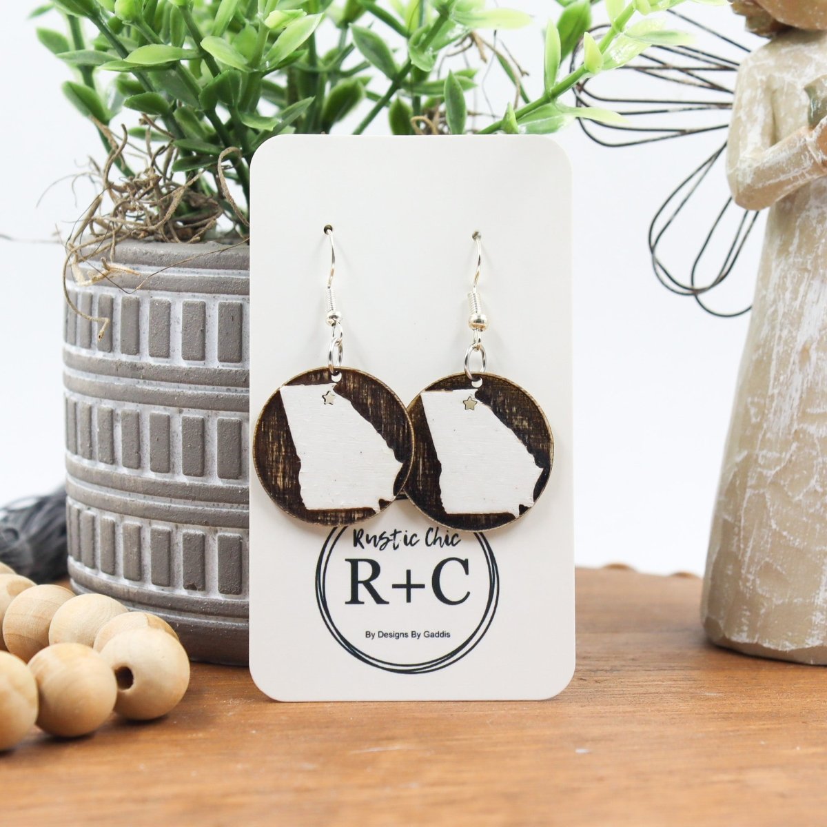 Rustic Chic by Designs By GaddisGeorgia Round Dangle Earrings