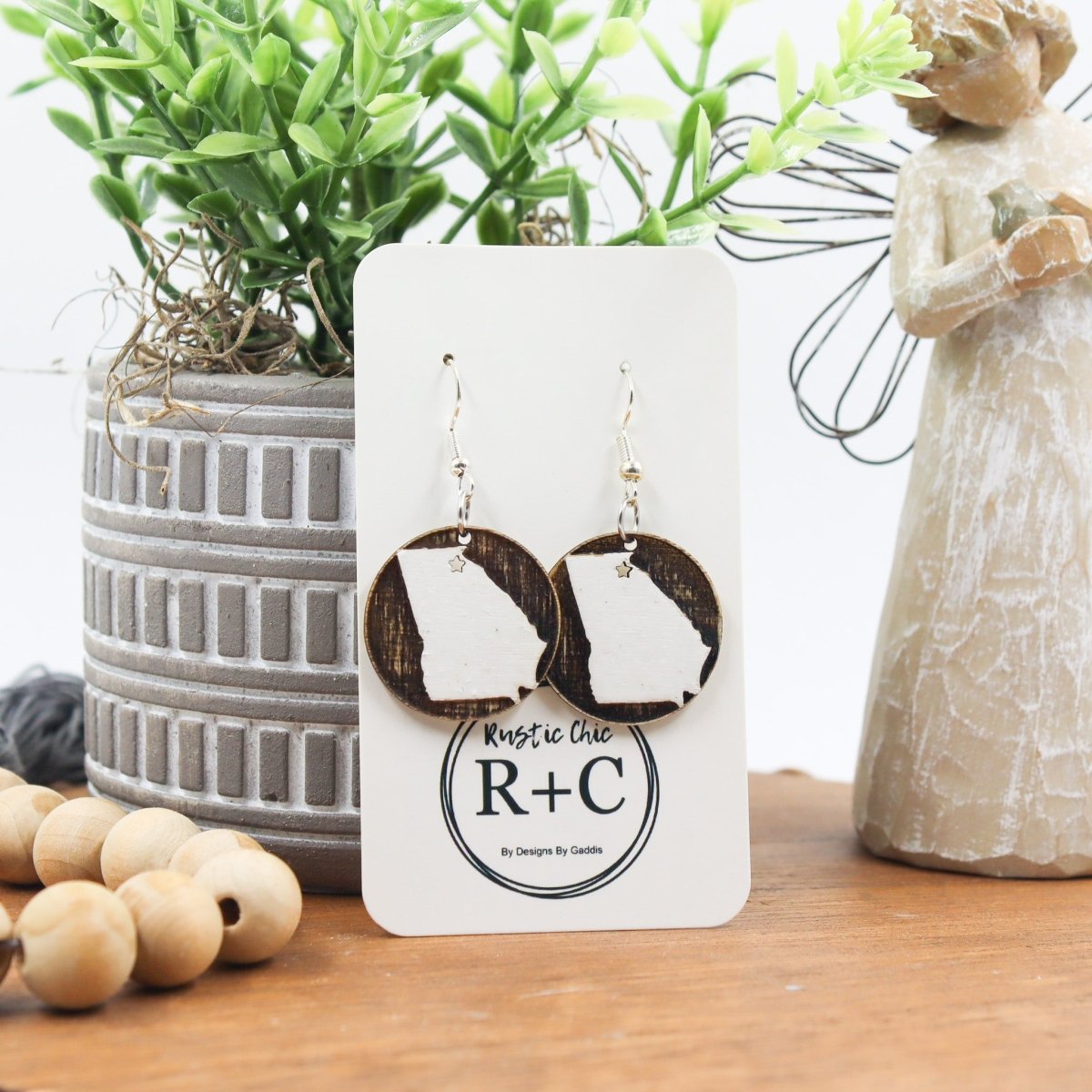 Rustic Chic by Designs By GaddisGeorgia Round Dangle Earrings