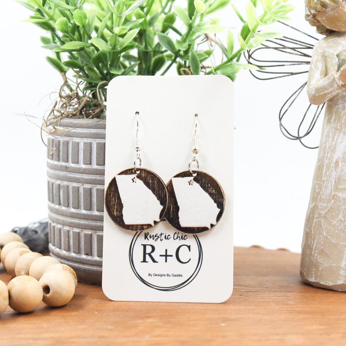 Rustic Chic by Designs By GaddisGeorgia Round Dangle Earrings