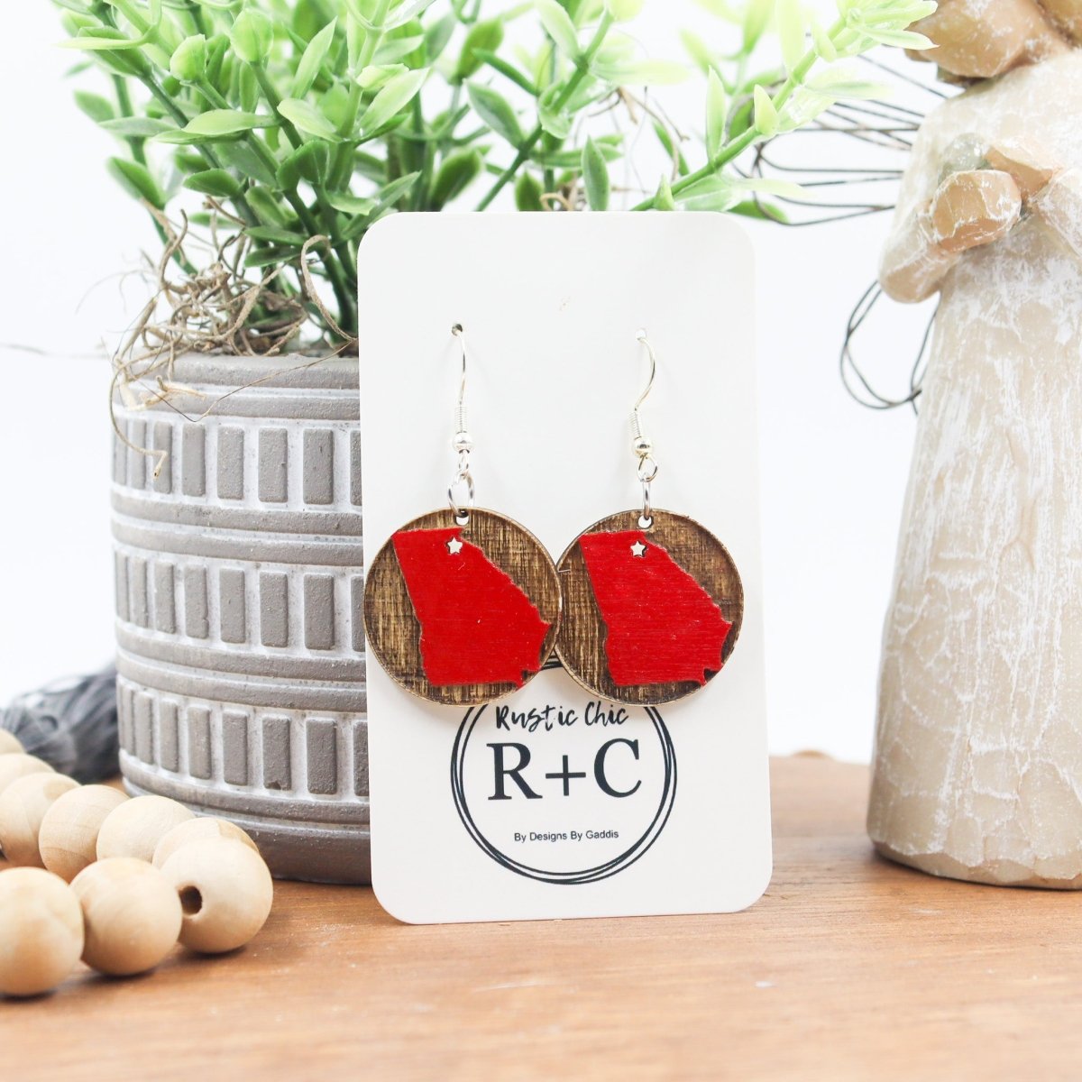 Rustic Chic by Designs By GaddisGeorgia Round Dangle Earrings