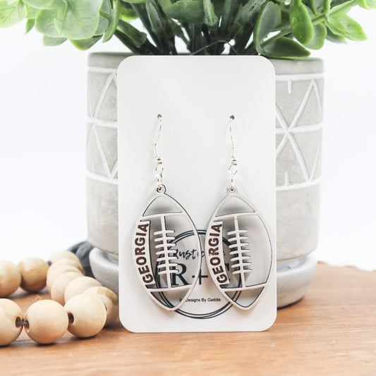 Rustic Chic by Designs By GaddisGeorgia Football Drop Earrings