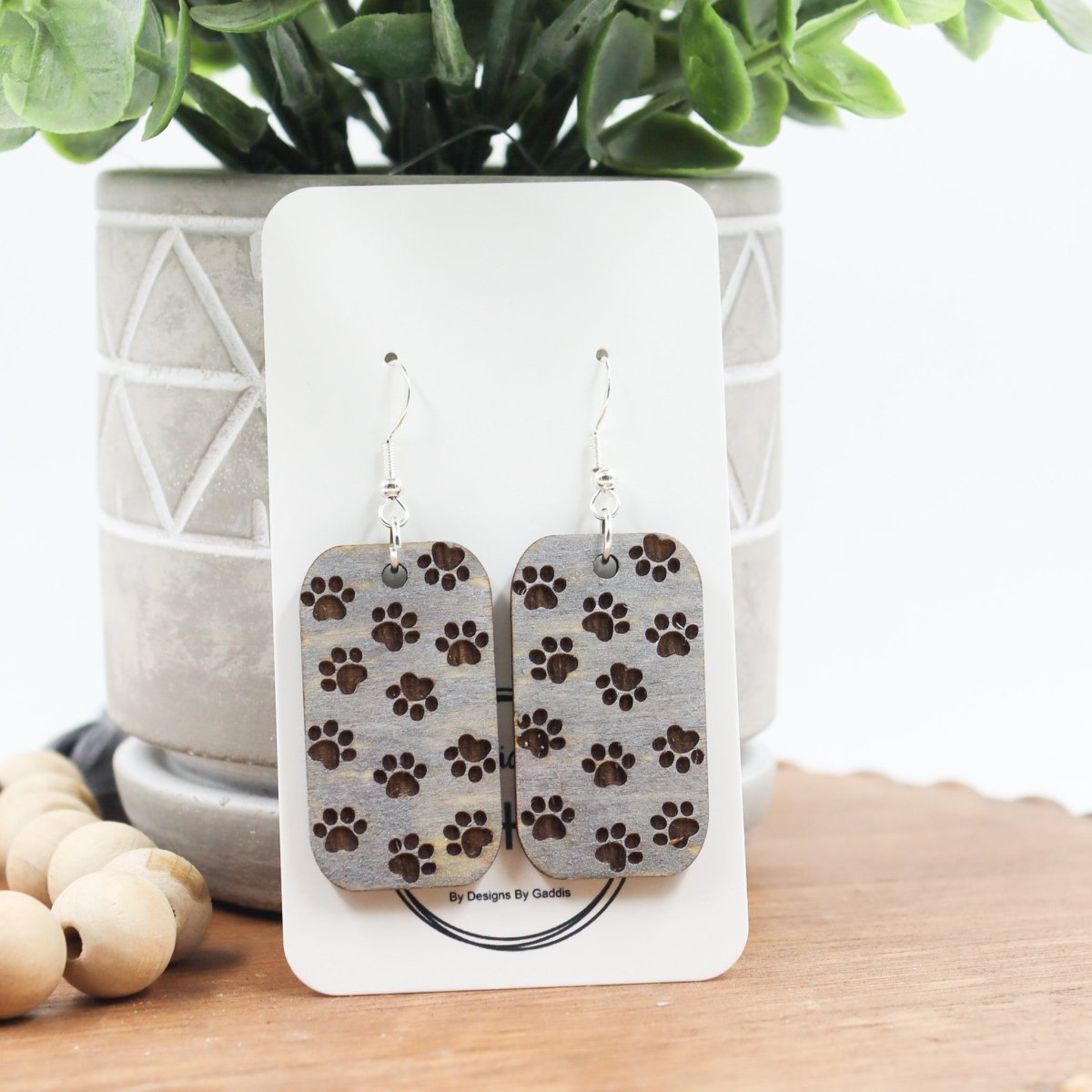 Rustic Chic by Designs By GaddisPaw Print Drop Earrings