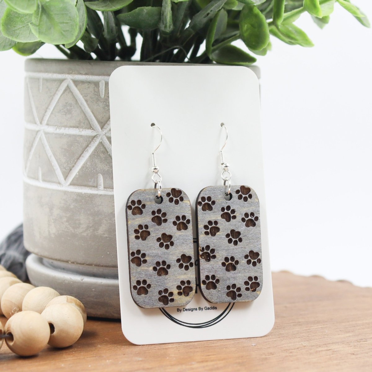 Rustic Chic by Designs By GaddisPaw Print Drop Earrings