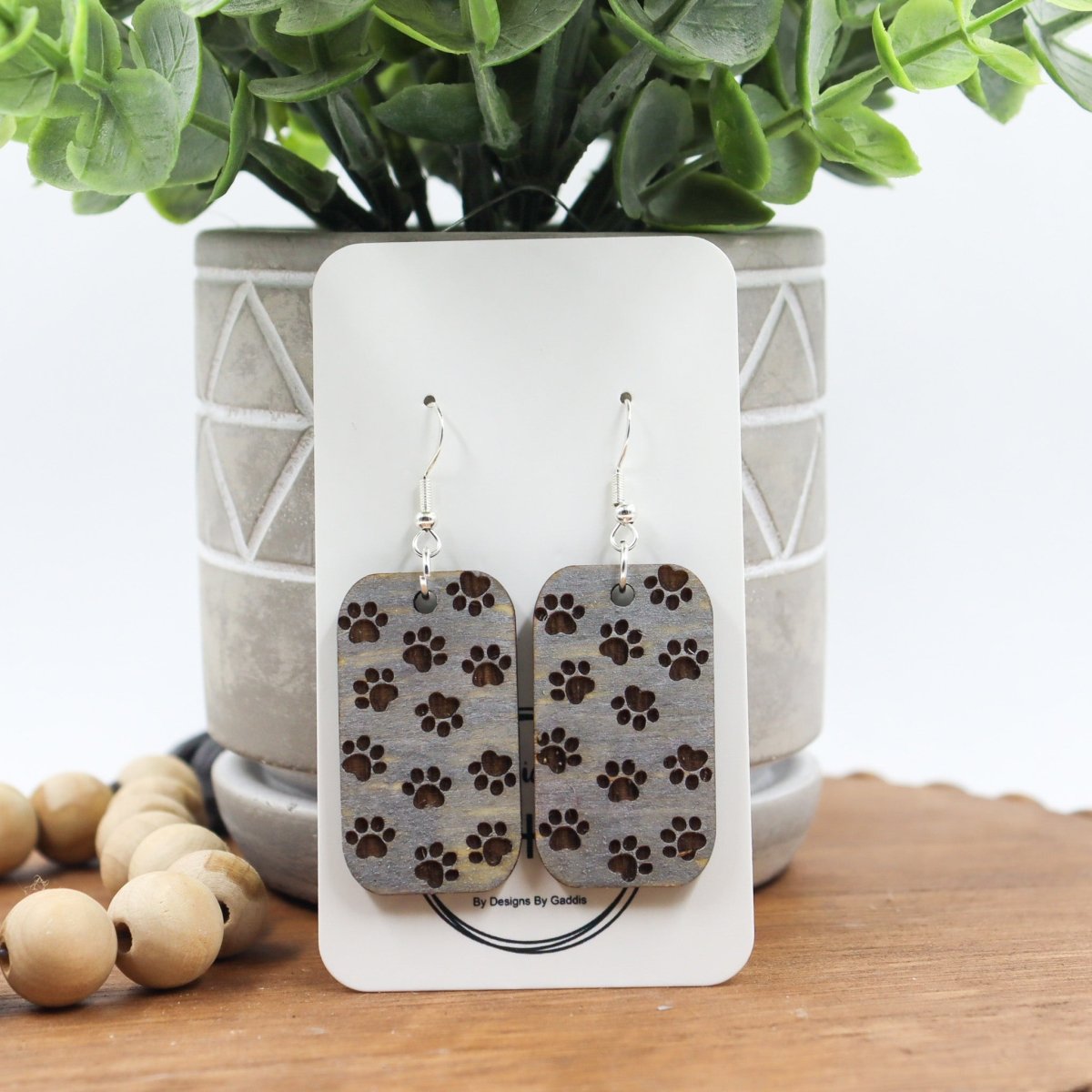 Rustic Chic by Designs By GaddisPaw Print Drop Earrings