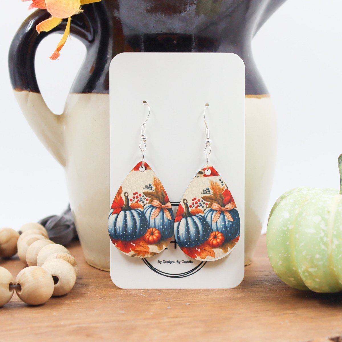 Rustic Chic by Designs By GaddisDark Blue Teardrop Drop Earrings