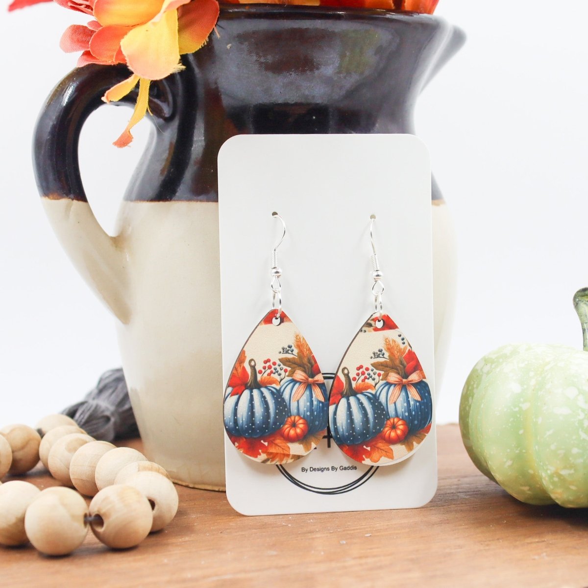 Rustic Chic by Designs By GaddisDark Blue Teardrop Drop Earrings