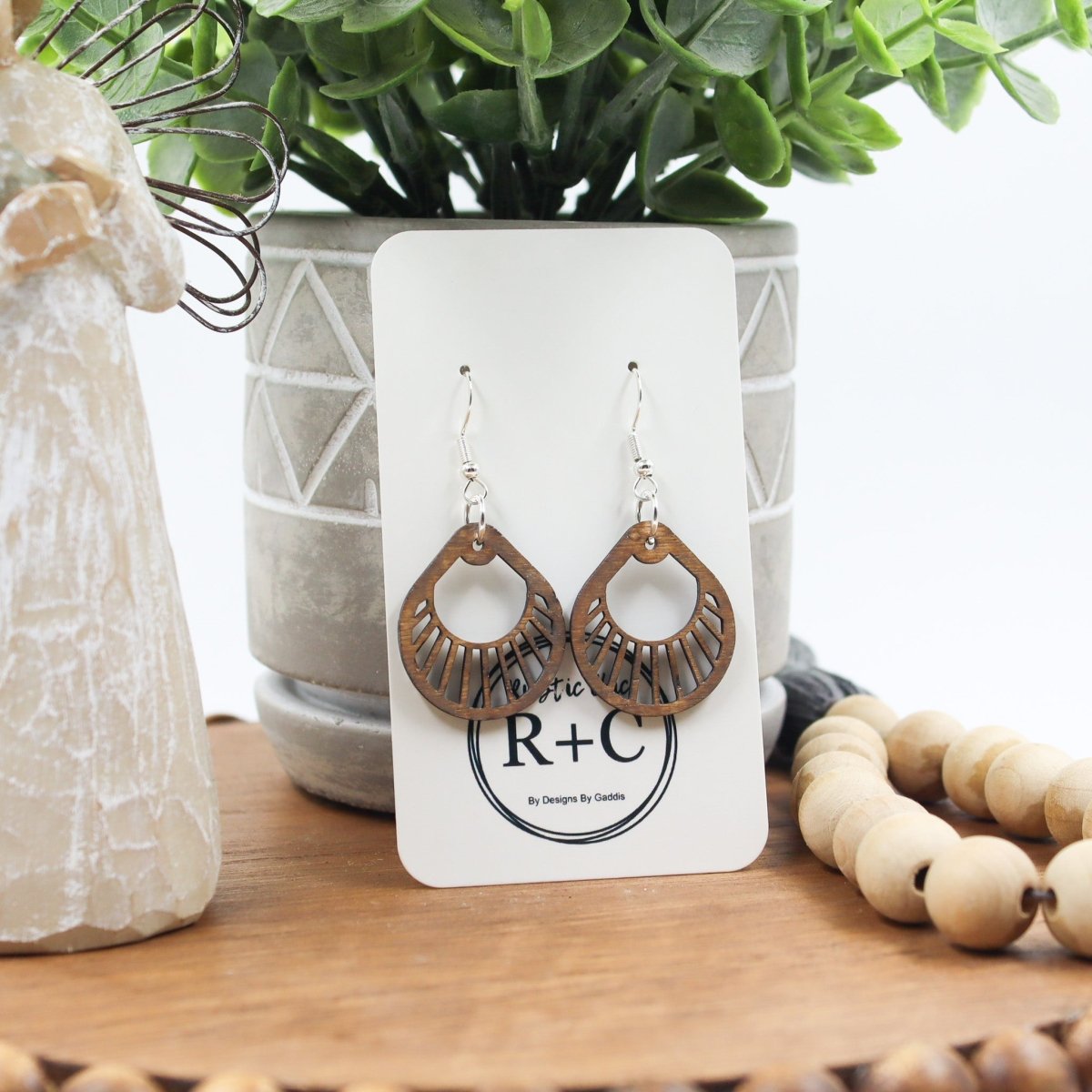 Rustic Chic by Designs By GaddisNatural Wood Dangle Earrings